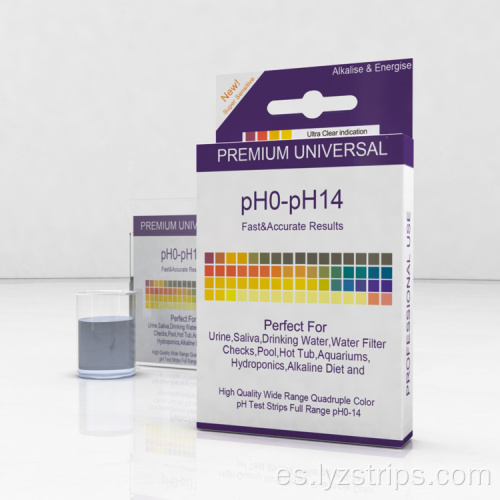 Papel especial para tiras reactivas de pH para laboratorio